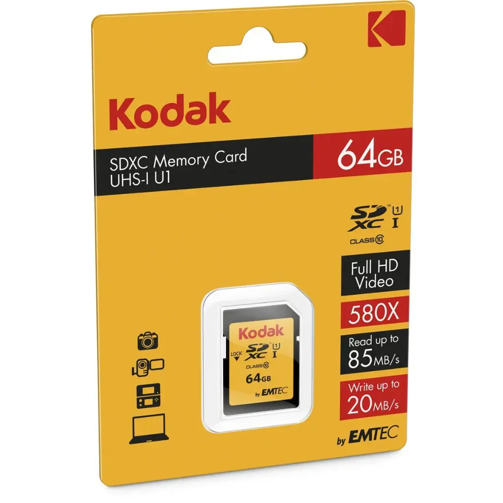 CARTE SD 64GB KODAK V10 