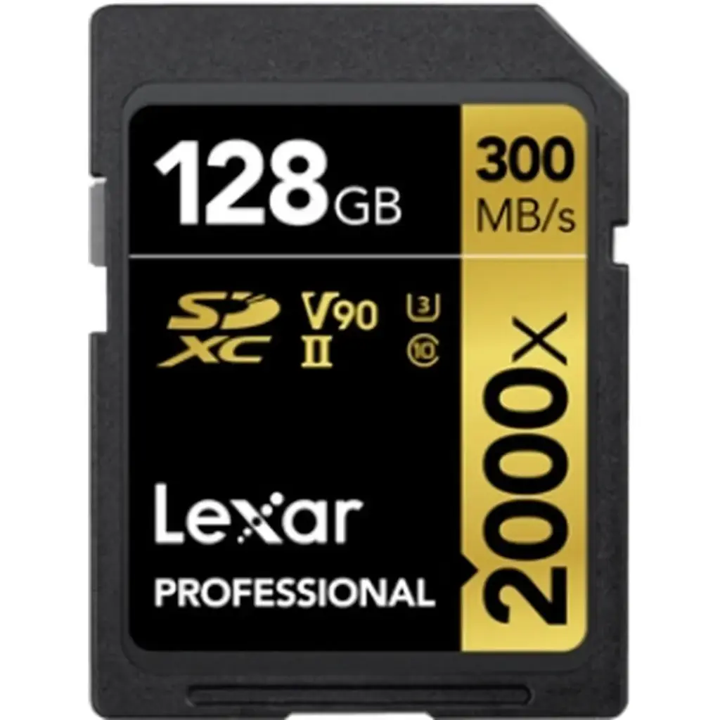 CARTE SD 128GB LEXAR 2000x  UHS-II V90 READ 300MB/s  -  WRITE 260MB/s