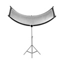 REFLECTEUR CARUBA COURBÉ TYPE U SUPPORT ARGENTÉ