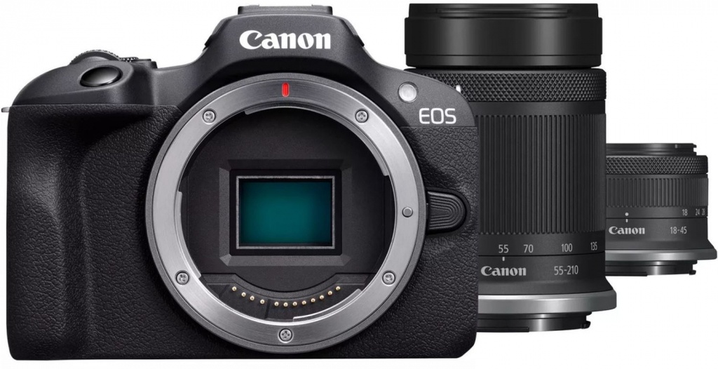KIT CANON EOS R100 + RF-S 18-45 mm + 55-210 mm