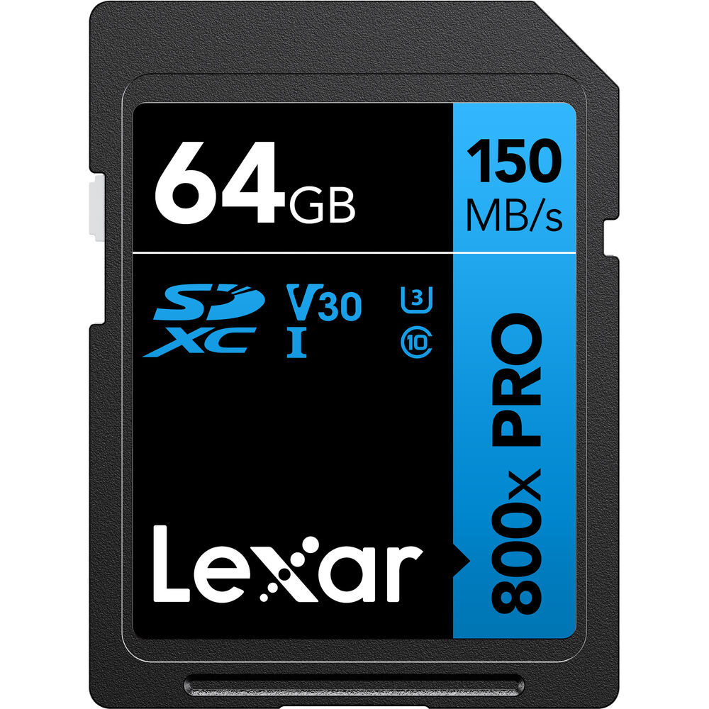 CARTE SD 64GB LEXAR 800x PRO SDHC/SDXC UHS-I V30