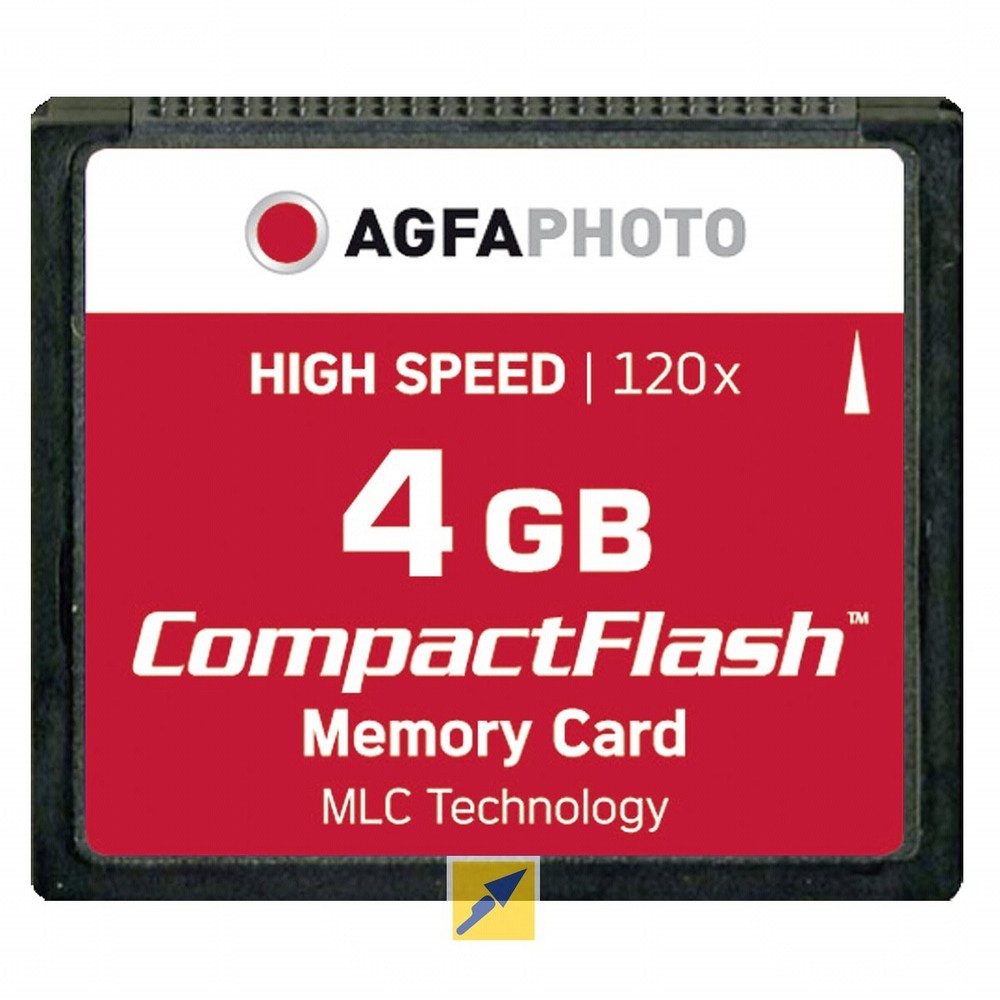 CARTE COMPACT FLASH 4GB AGFAPHOTO 120x