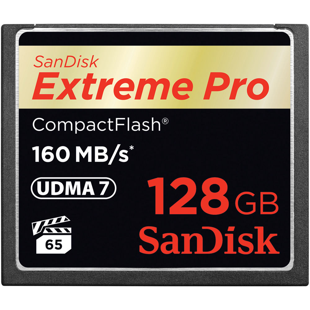 CARTE COMPACT FLASH 128GB SANDISK Extreme Pro CF 160MB/s