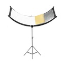 REFLECTEUR CARUBA COURBÉ TYPE U DORÉ / BLANC