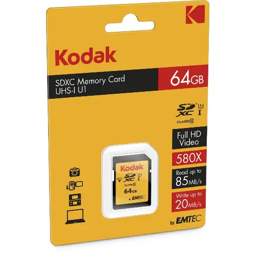 [EKMSD64GXC10K] CARTE SD 64GB KODAK V10 