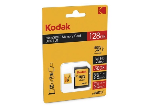 [EKMSDM128GXC10K] CARTE MICRO SD 128 KODAK UHS-I V10
