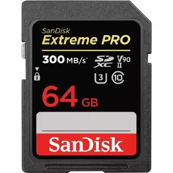 [619659186616] CARTE SD 64gb SANDISK EXTREME PRO V90 SDXC II 4K READ 300MBS / WRITE 260MBS