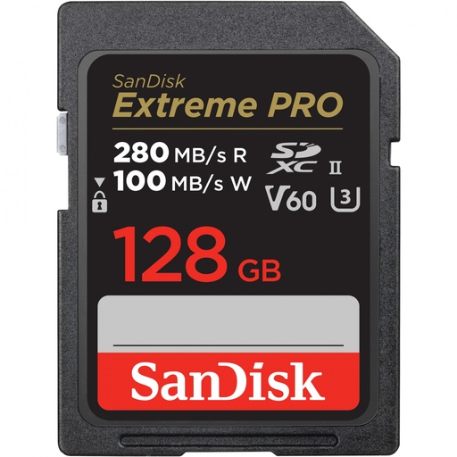 [SDSDXEP-128G-GN4IN] CARTE SD 128GB SANDISK EXTREME PRO Read : 280 MB/S - Write : 100MB/S