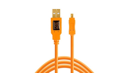 [OCCA-TETHER-01] CABLE USB-A TO MINI-B 8-PIN TETHER TOOLS 4.6M OCCASION