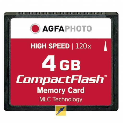 CARTE COMPACT FLASH 4GB AGFAPHOTO 120x